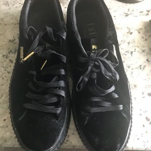 Black Velvet Puma Fenty Creepers for Men
